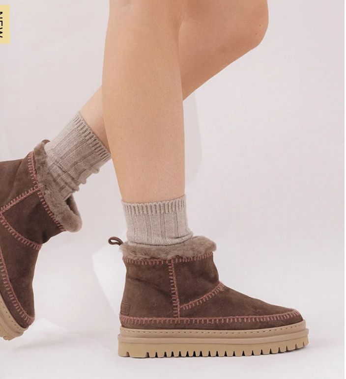 Laid Back London, NYALI MICRO 4.3. CHOC SUEDE ROSSO