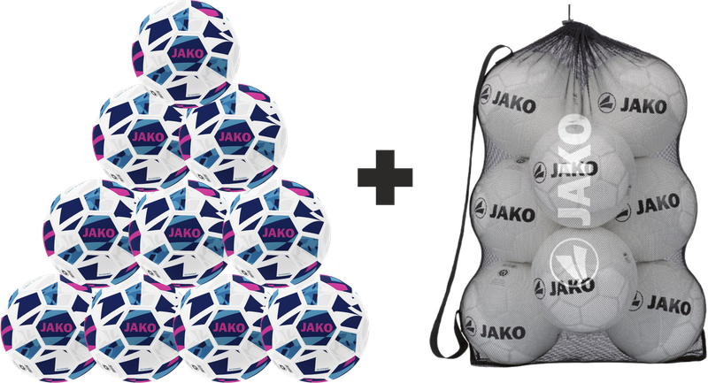 Jako Junioren Fußball Iconic 10er Set inkl. Ballnetz