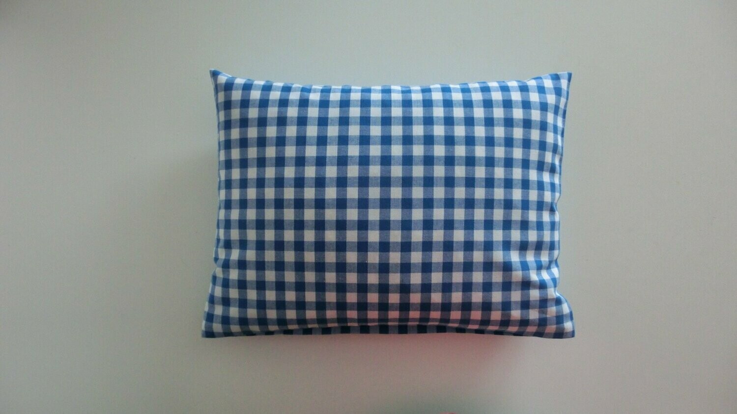 Zirbenkissen Karo blau