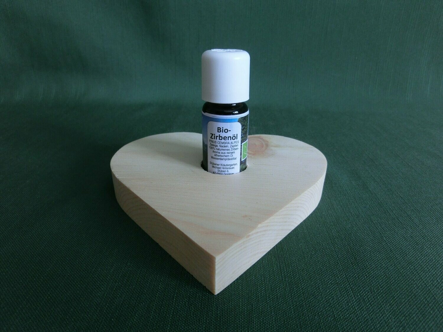 Zirbenherz mit Bio - Zirbenöl 10 ml Serie 3