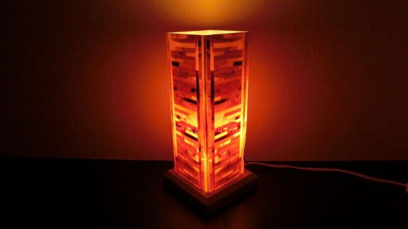 Zirben - Romantik - Lampe Nr. 946,   rechteckig