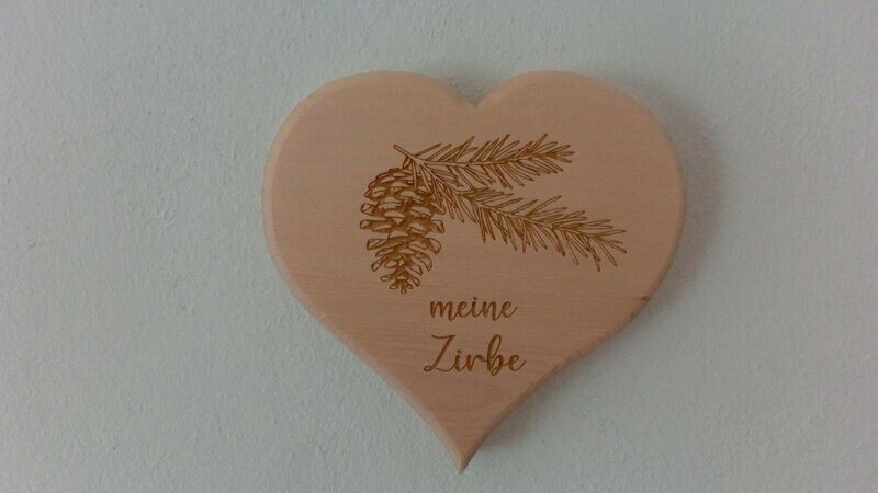 Zirben Wandbild, "meine Zirbe"  16,5 x 16,5 cm