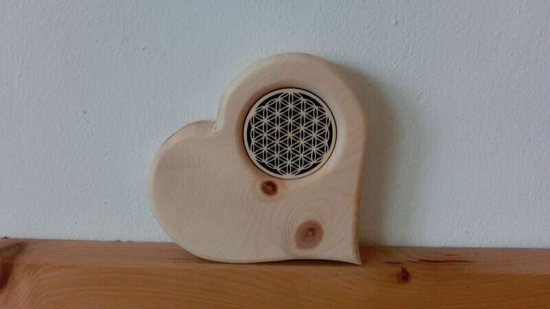 Zirbenherz "Blume des Lebens"