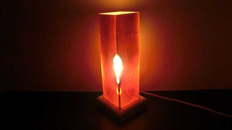 Zirben - Romantik - Lampe Nr. 1214,  rechteckig
