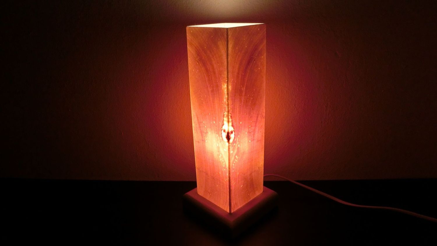 Zirben - Romantik -  Lampe  Nr. 1218 ,   rechteckig