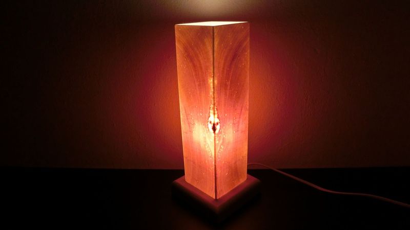 Zirben - Romantik -  Lampe  Nr. 1218 ,   rechteckig