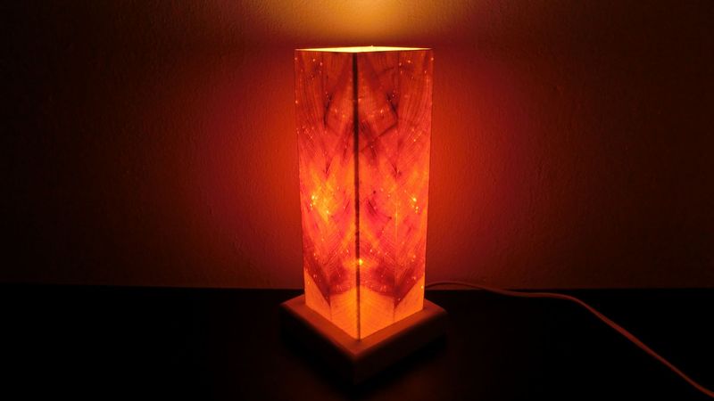 Zirben - Romantik -  Lampe Nr. 1232,  rechteckig,