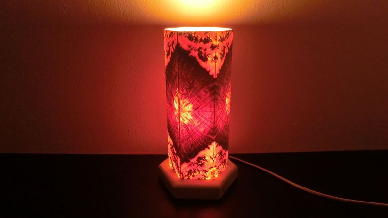 Zirben - Romantik - Lampe  Nr. 1215, sechseckig