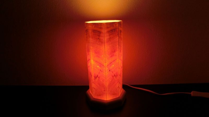Zirben -  Romantik -  Lampe Nr. 1308, achteckig