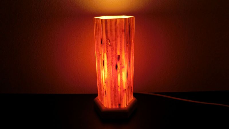 Zirben - Romantik - Lampe Nr. 1317, sechseckig