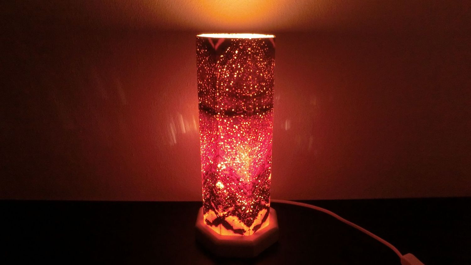 Zirben -  Altholz - Romantik - Lampe Nr. 1299,  achteckig