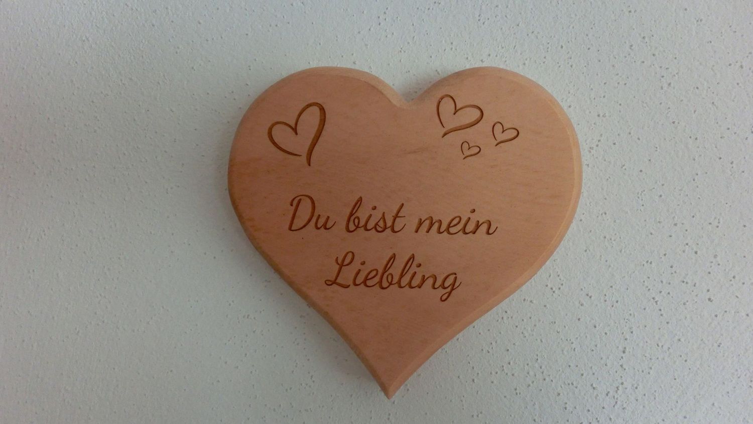 Zirbenholz - Wandbild "Du bist mein Liebling"    16 cm