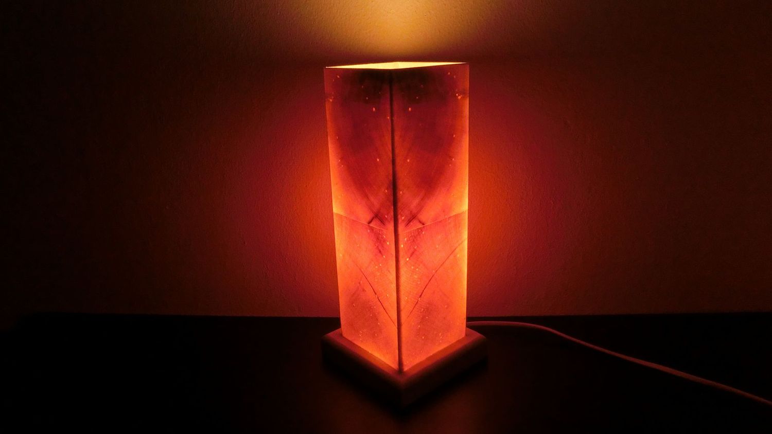 Zirben - Romantik - Lampe Nr. 1330,  rechteckig