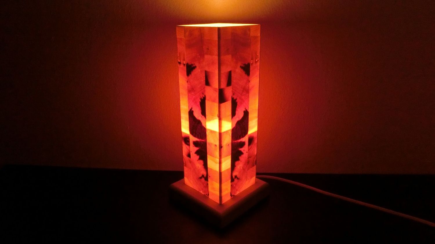 Zirben - Romantik - Lampe  Nr. 1350, rechteckig