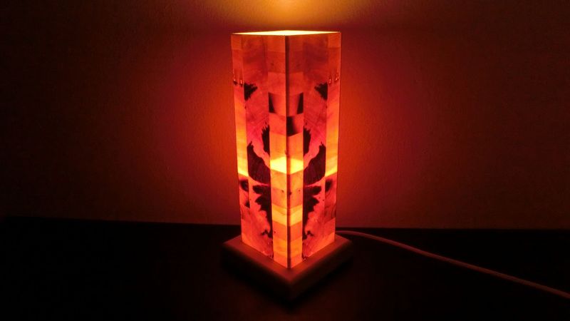Zirben - Romantik - Lampe  Nr. 1350, rechteckig