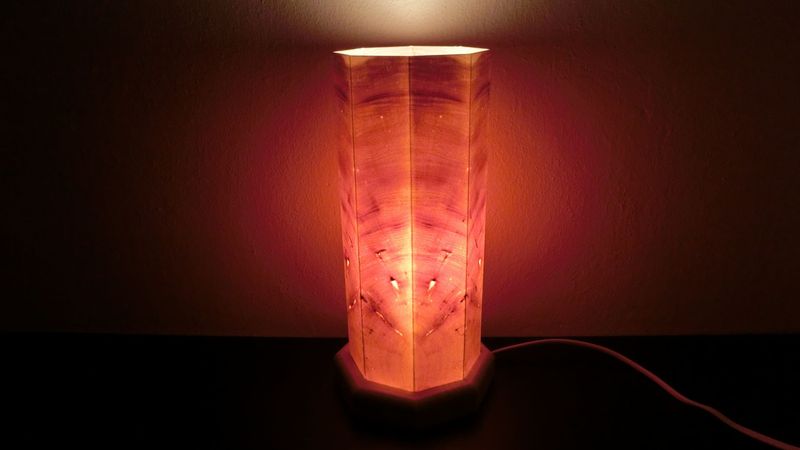 Zirben -  Romantik -  Lampe Nr. 1318, achteckig