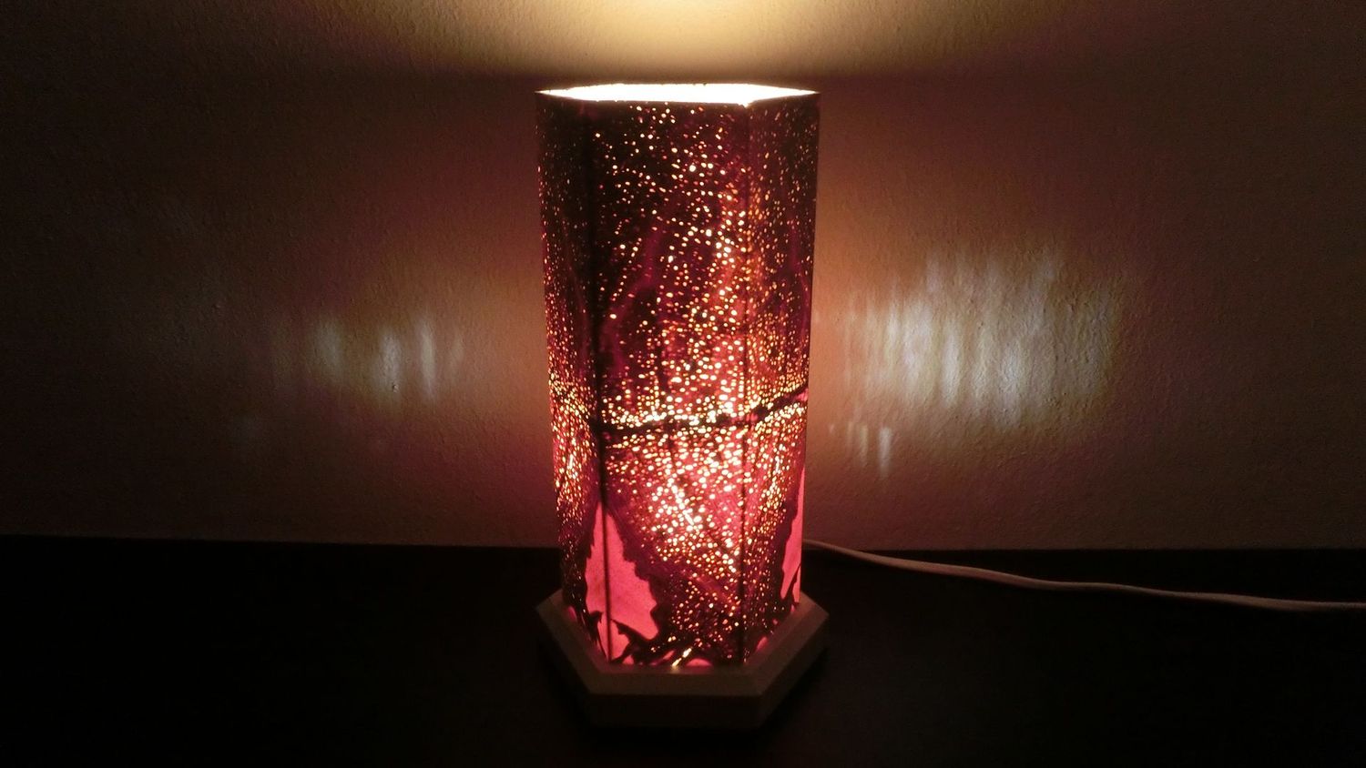 Zirben - Altholz - Romantik - Lampe Nr. 797, sechseckig