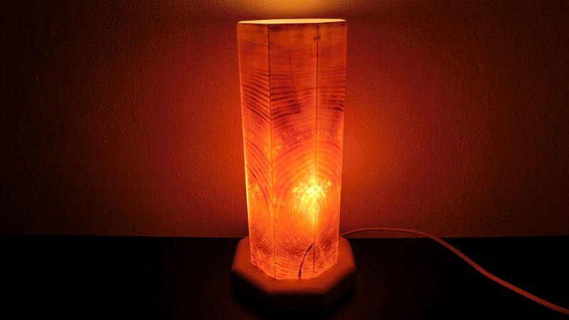 Zirben - Romantik - Lampe Nr. 1452,  achteckig