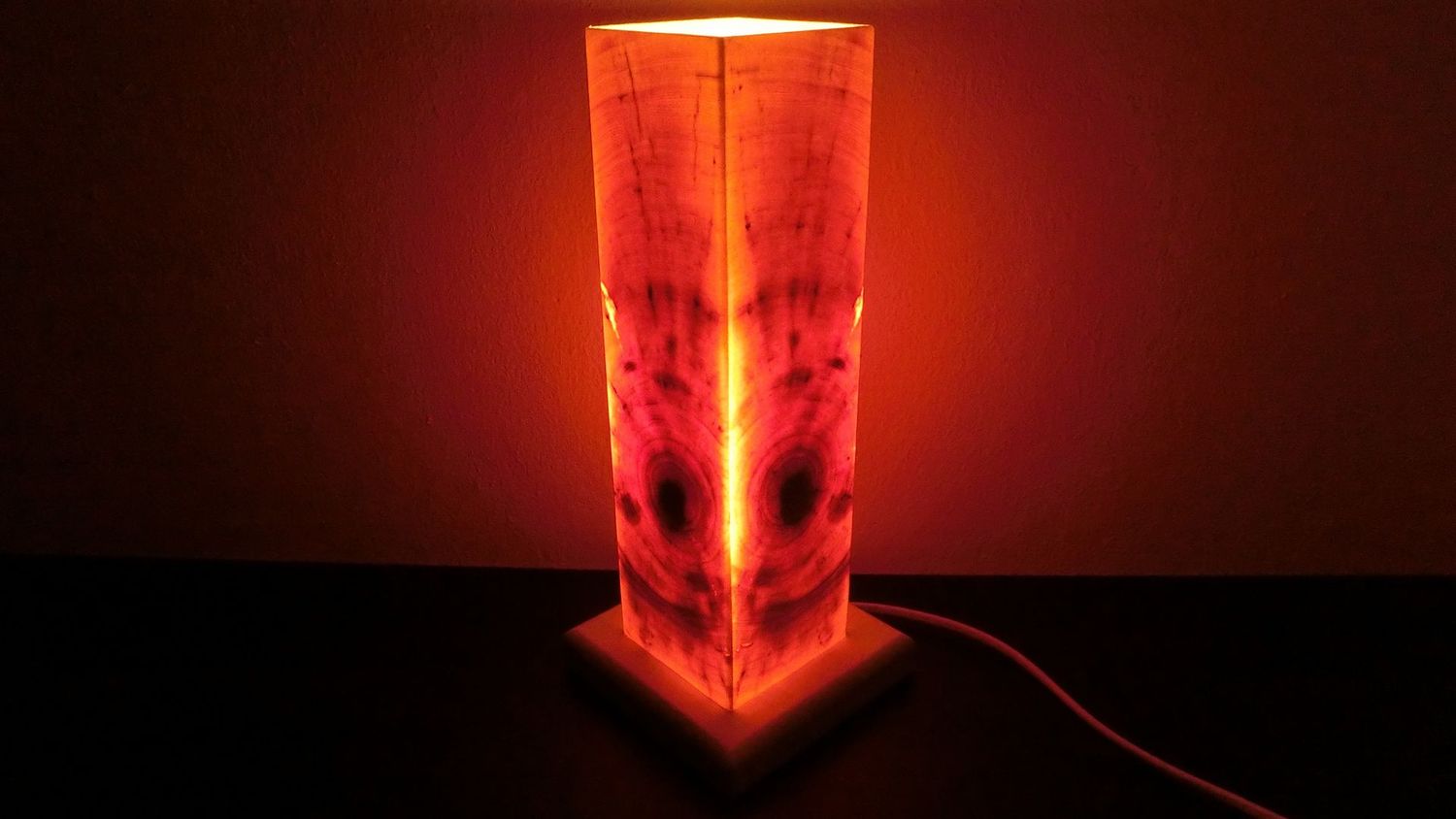 Zirben - Romantik - Lampe  Nr. 1454, rechteckig