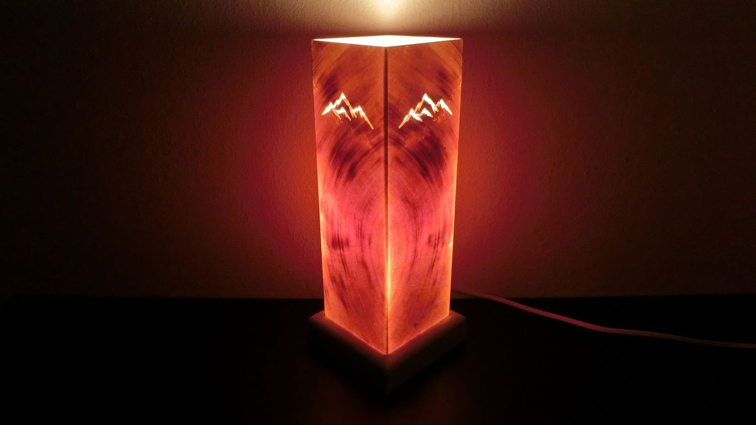 Zirben - Romantik -  Lampe Nr. 1448,  rechteckig