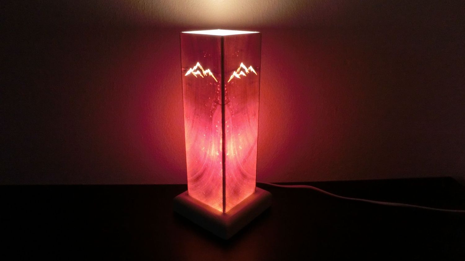 Zirben - Romantik - Lampe Nr. 1212, rechteckig Zirben - Romantik - Lampe Nr. 1212, rechteckig "Berge"