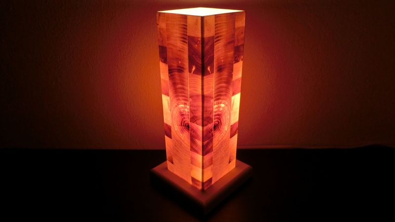 Zirben-Romantik-Lampe Nr. 1467, rechteckig