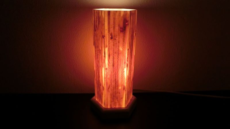 Zirben - Romantik - Lampe Nr. 1316, sechseckig