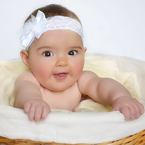 soft touch Soft Touch Girls Lace Headband (HB60)