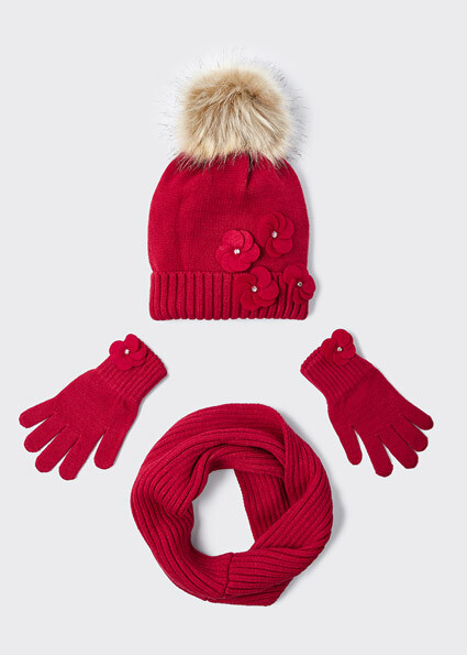 Mayoral Girls Hat, Snood, Gloves Set (10597)