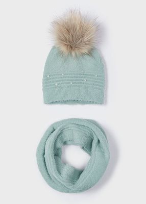 Mayoral Girls Hat And Snood Set (10825)