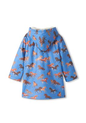 Hatley Tinsel Horses Sherpa Lined Raincoat