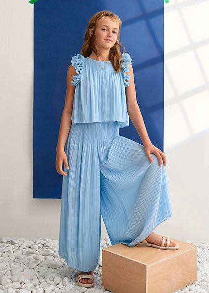 Abel &amp; Lula Pleated Chiffon Set (5285)