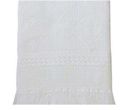  Christening Shawl with Heart Motif (58/06)