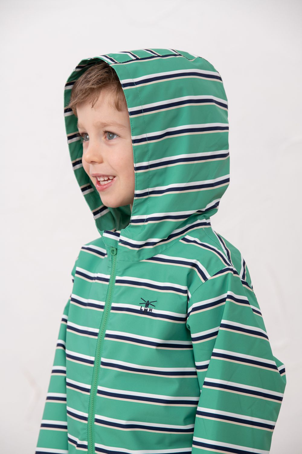 Waterproof Striped Green Jacket 