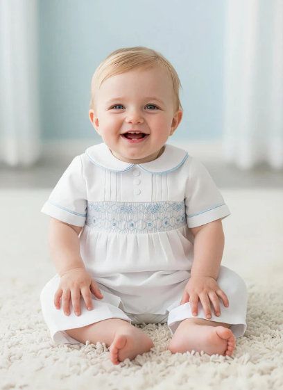 Beau Kids Christening Romper (J-1541)
