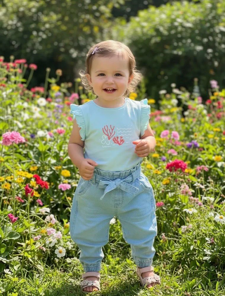 Zippy Baby Girls Tee &amp; Jeans Set