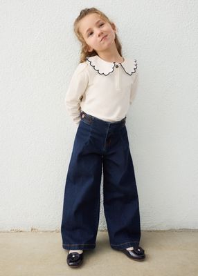 Mayoral Girls Wide Leg Jeans (4523)