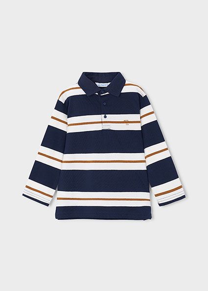 Mayoral Boys Striped Long Sleeve Polo (4141)