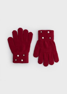 Mayoral Girls Pearl Gloves (10295)