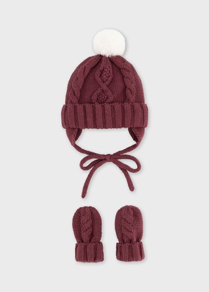 Mayoral Baby Girls Hat and Mittens Set (9120)