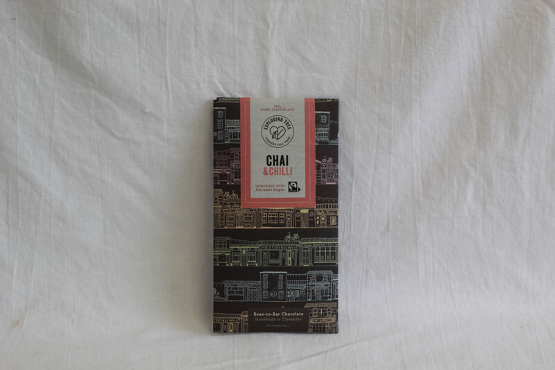 Exploding Tree Chai and Chilli 75% Dark Chocolate