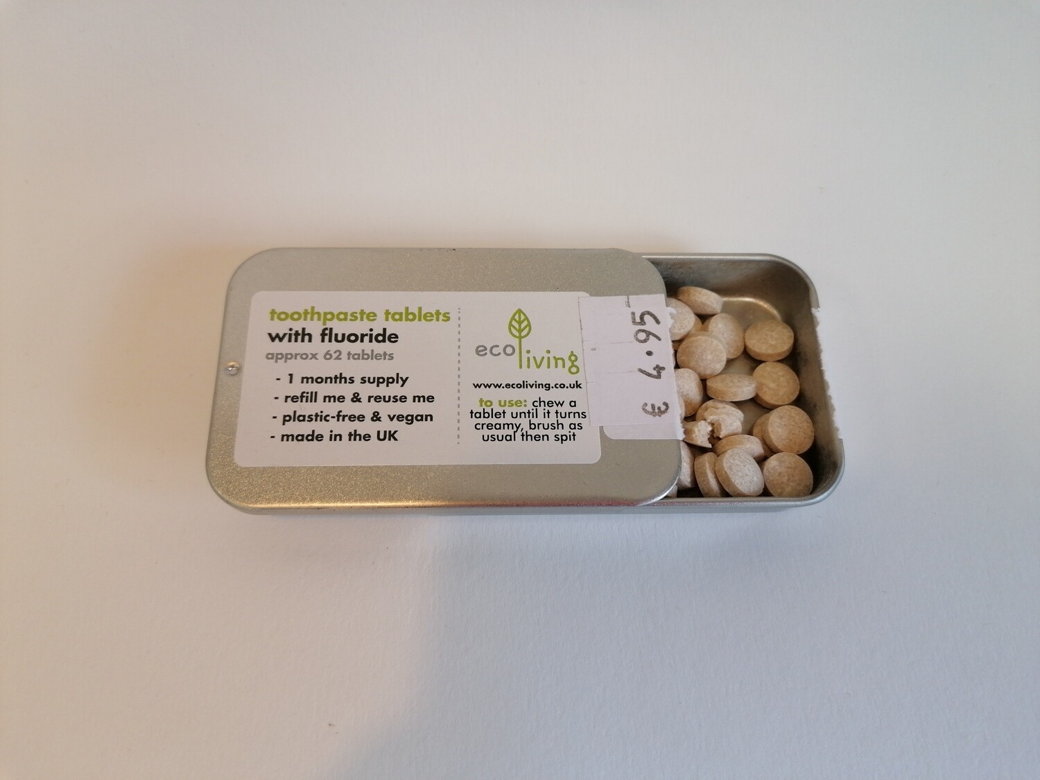 Ecoliving Toothpaste Tablets Tin