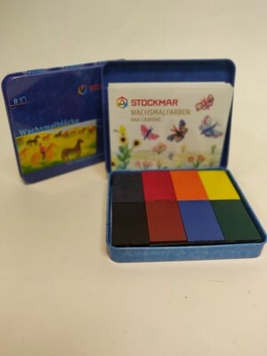 Stockmar Wax blocks in a tin 8 colours