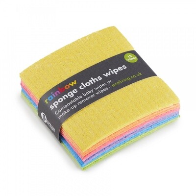 Ecoliving Rainbow Sponge Cloth Wipes
