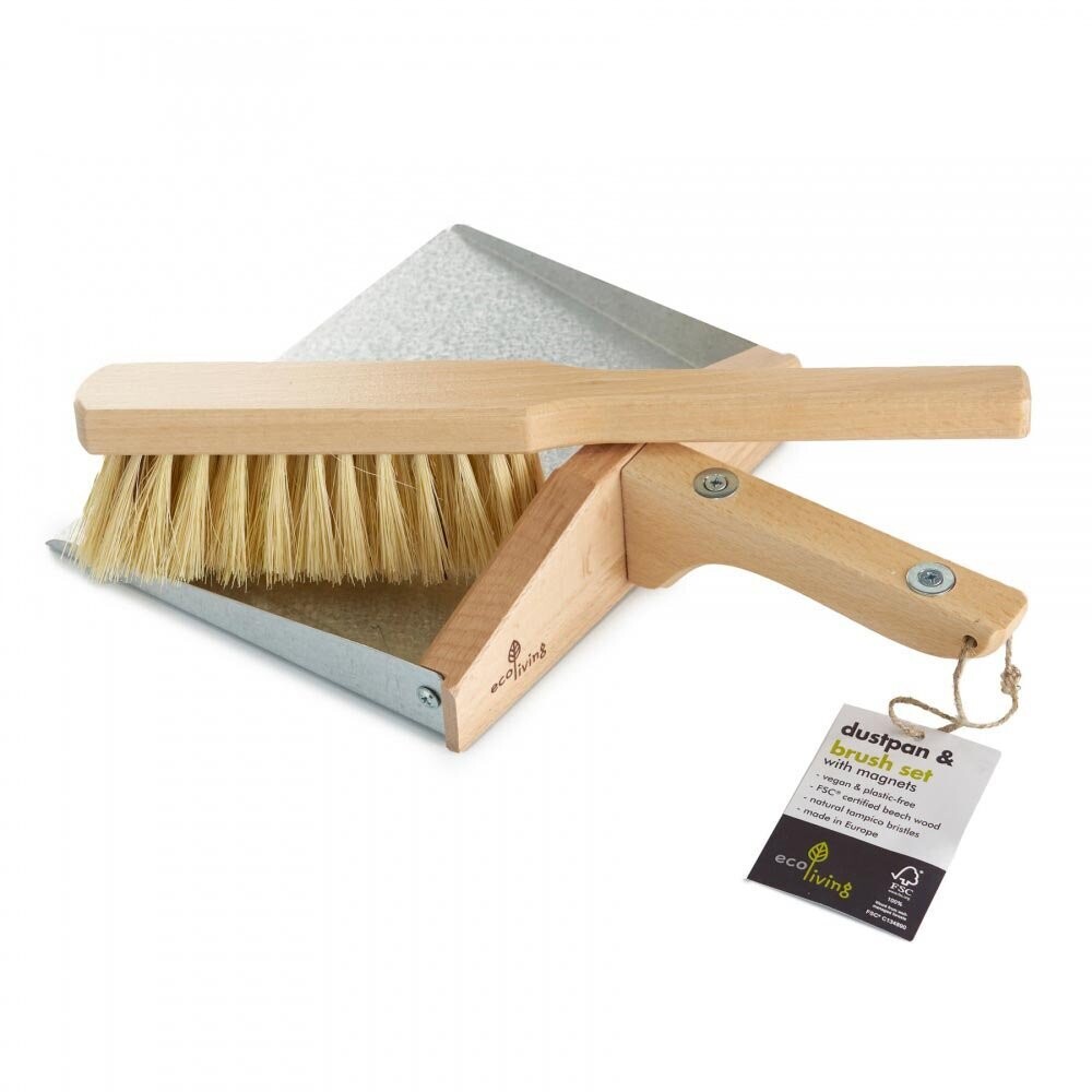 Ecoliving Dust pan & Brush set with Magnets