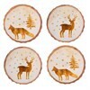 Woodland Animals Log Slice Coasters - Set of 4