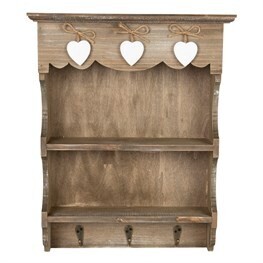 Farmhouse Wall Display Unit With Hooks Reduced