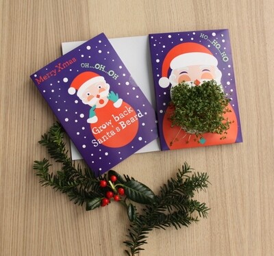 Santa Christmas Card (sprout your own)