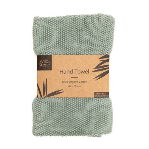 Organic Cotton Hand Towel (Moss Green)