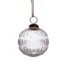 Clear Recycled Glass Grooved Bauble
